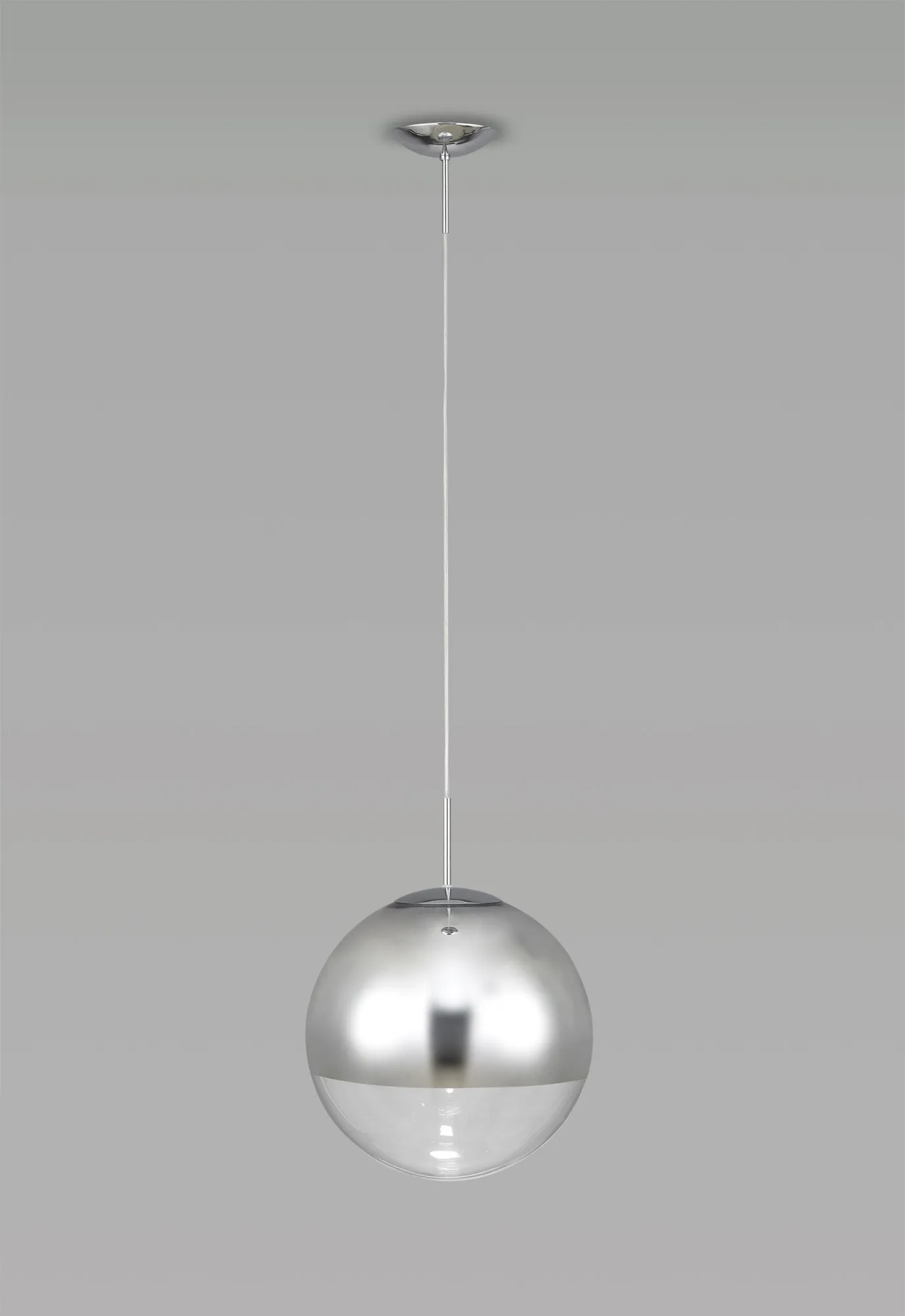 Miranda 25cm Glass Pendant 1 Light Polished Chrome D0124  Deco Miranda